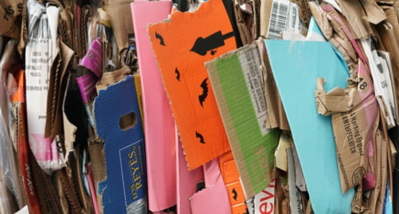 stack of cardboard to be recycled